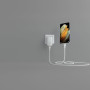 Кабель Belkin USB-C > USB-C заряджання/синхронізації 60Вт PD, 1м, плетений, силіконовий, з ремінцем на магніті, білий