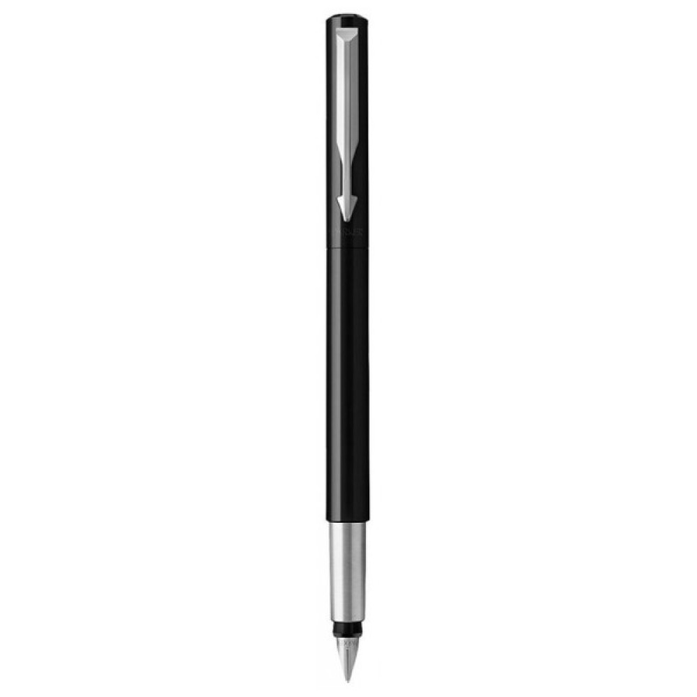 Ручка пір'яна Parker VECTOR 17  Black  FP M + Картриджі Parker Quink /5шт. син. змивані блістер (05 116b)