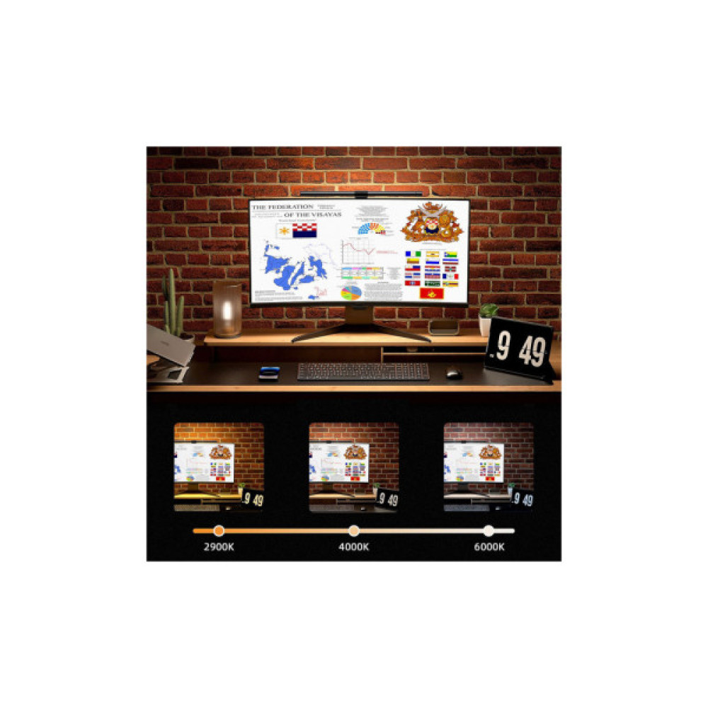 Настільна лампа Choetech Monitor backlight + Elesense backlight, 90+48 LED, 7W (E1132-GY)