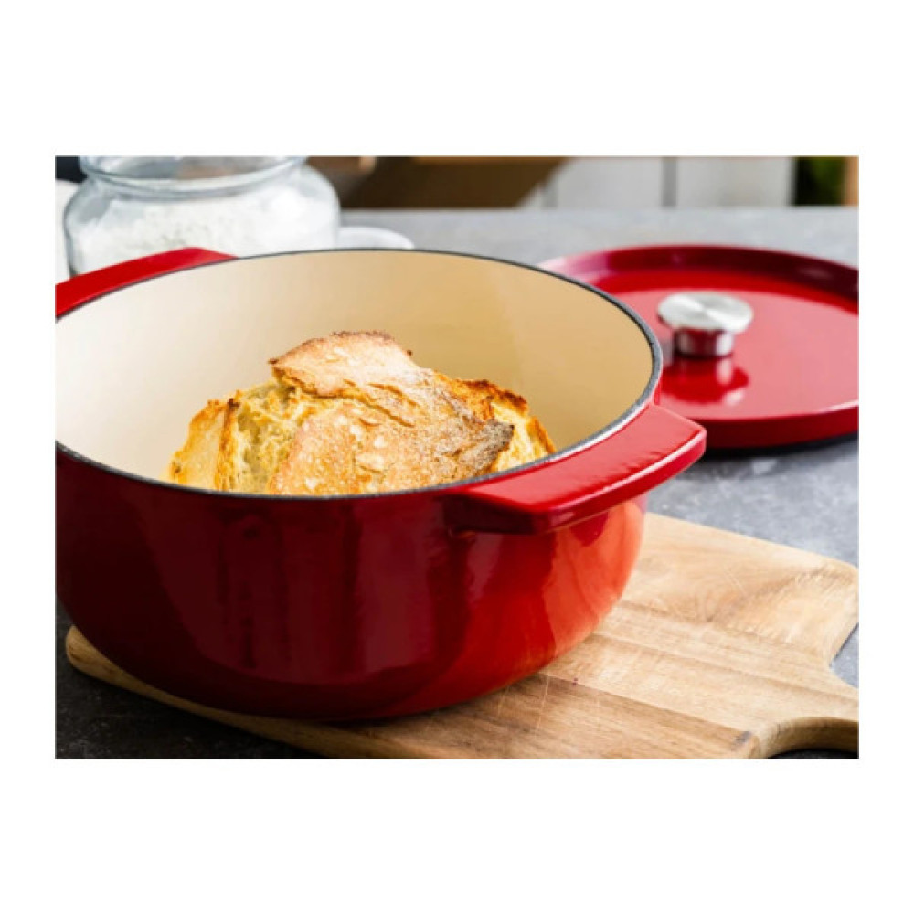 Каструля KitchenAid чавунна з кришкою 5,2 л Червона (CC006060-001)