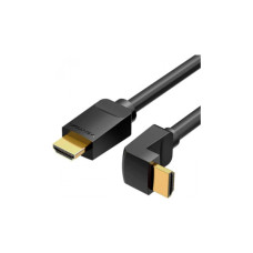 Кабель мультимедійний HDMI M to HDMI M 2.0m V2.0 4K60Hz 90° corner PVC black Vention (AARBH)