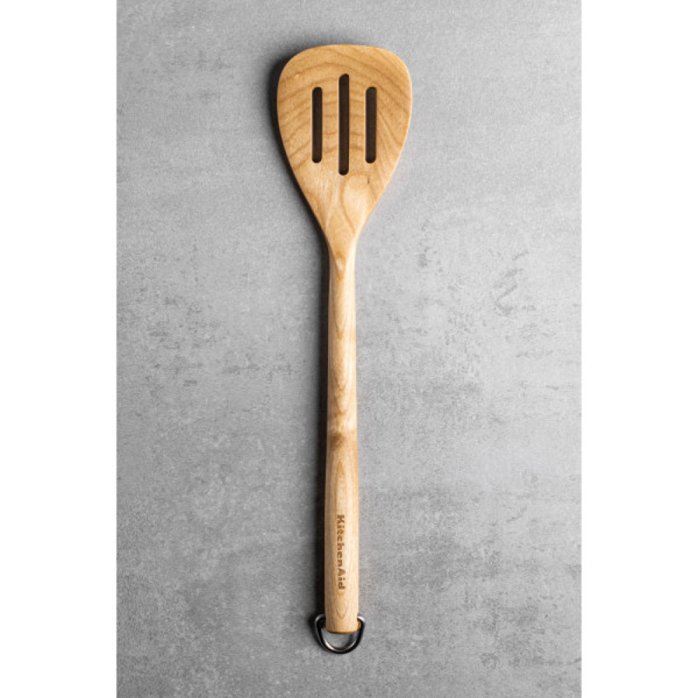 Лопатка кухонна KitchenAid Coreline з прорізами, 34,2 см, береза (KQR702OHE)