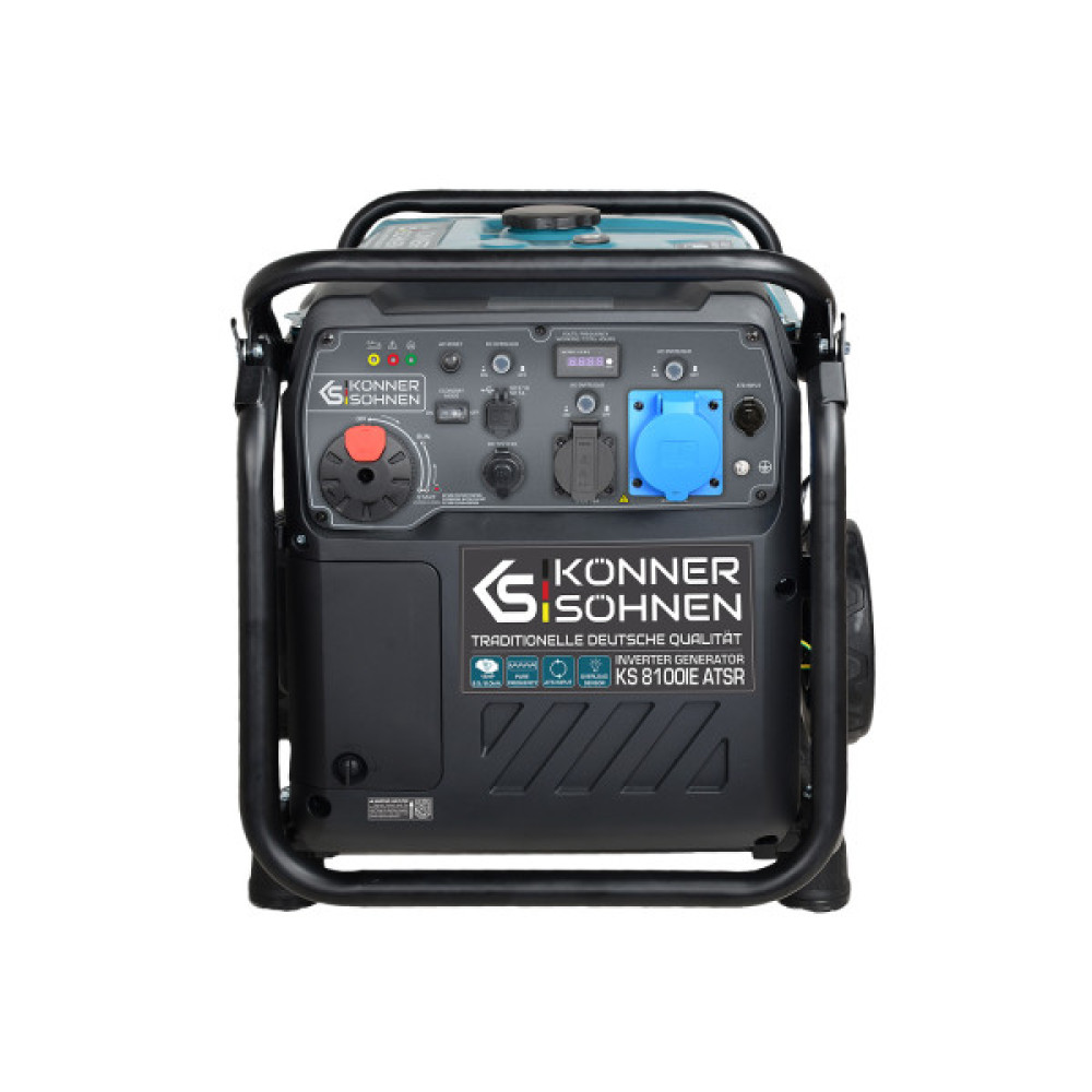 Генератор бензиновий інверторний Konner&Sohnen KS 8100iE ATSR, 230В, 8.5кВт, АВР(ATS), електростартер, 68кг