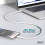 Дата кабель USB 2.0 AM to USB-C 1.0m 60W white Digitus (AK-300340-010-W) Дата кабель USB 2.0 AM to USB-C 1.0m 60W white Digitus (AK-300340-010-W)