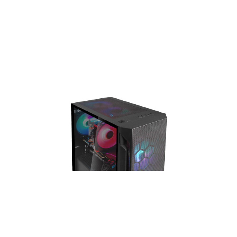 Корпус SilverStone Fara FAH1MB-PRO без БЖ, 1xUSB3.0, 2xUSB2.0, 3x120мм, ARGB VGA 320мм, LCS ready, TG Side Panel, mATX, чорний