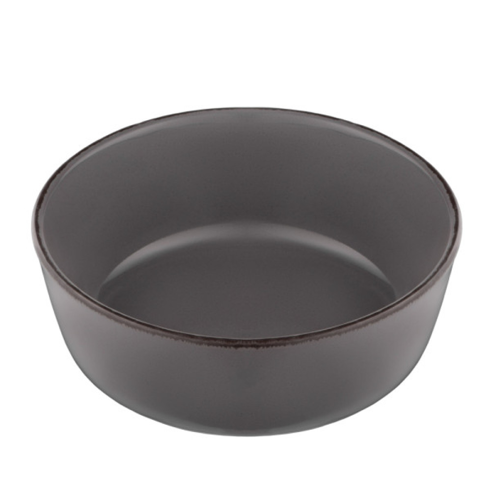 Салатник Ardesto Lazio 700мл, 16см, кераміка, сірий темний (AR1616DG)