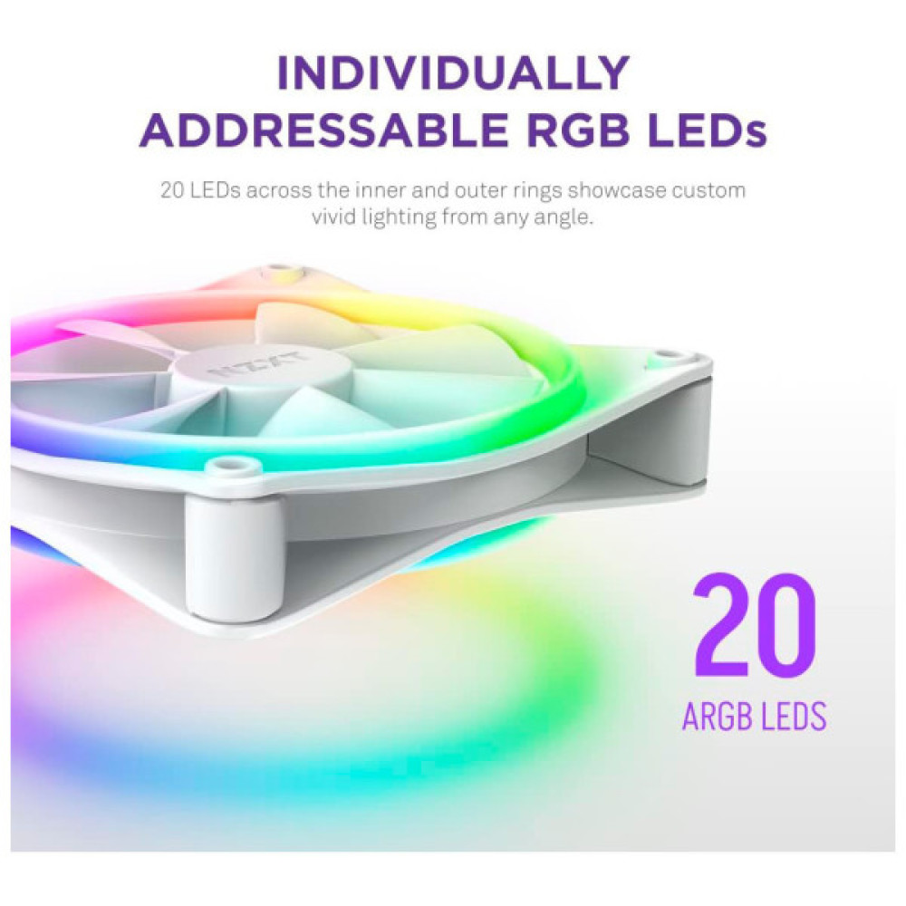 Кулер до корпусу NZXT F140RGB Duo (RF-D14SF-W1)