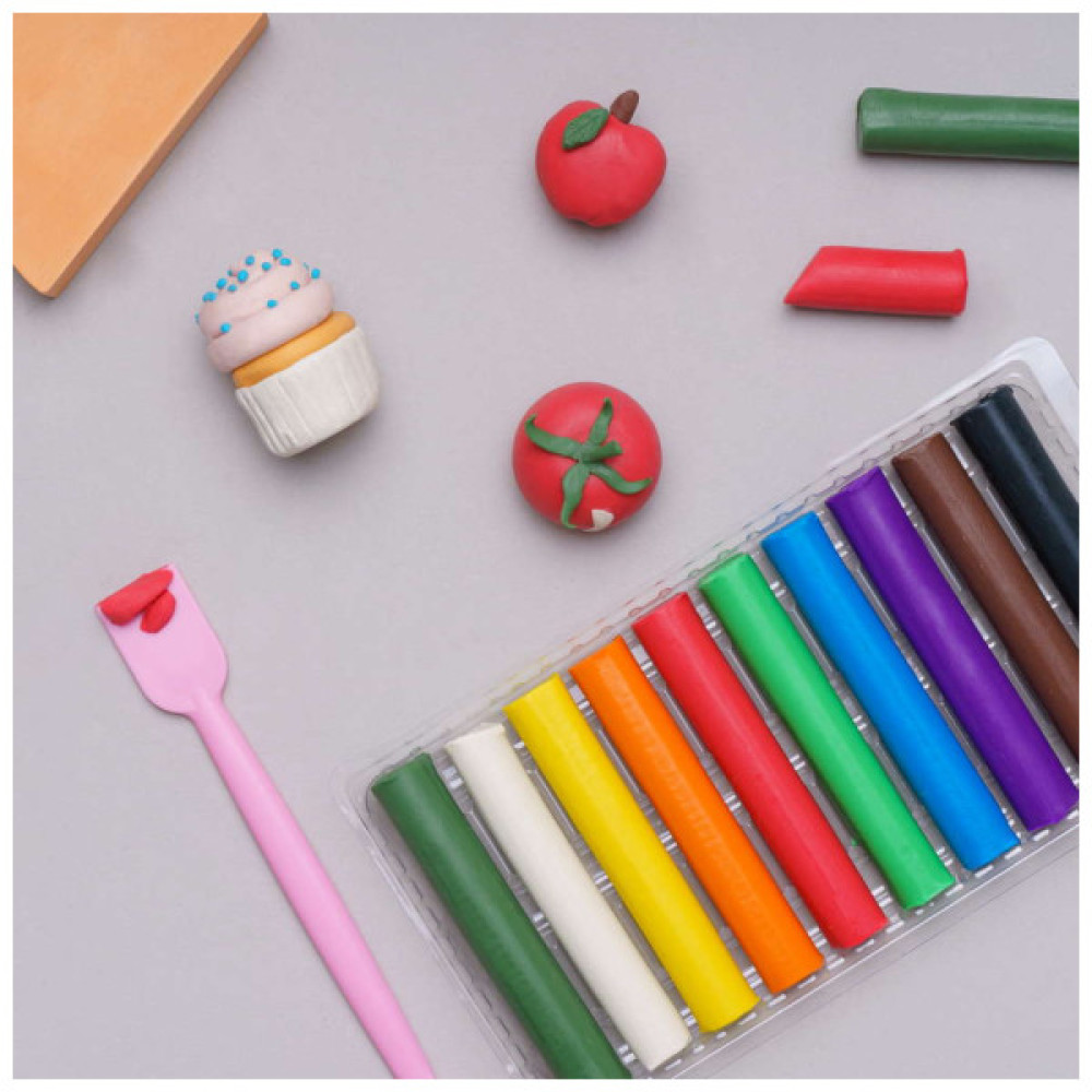 Пластилін Школярик Круглий 10 кольорів 130 г (83812902-UA)