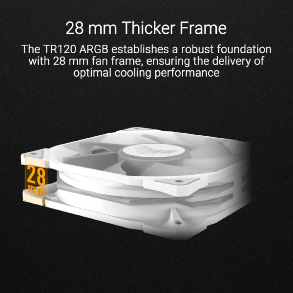 Кулер до корпусу ASUS TUF GAMING TR120 FAN ARGB WHITE (90DA0093-B09000)