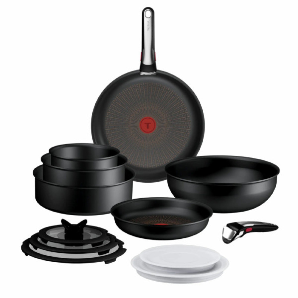 Набір посуду Tefal Ingenio Excellence+, 13 предметів, чорний (P0009753)