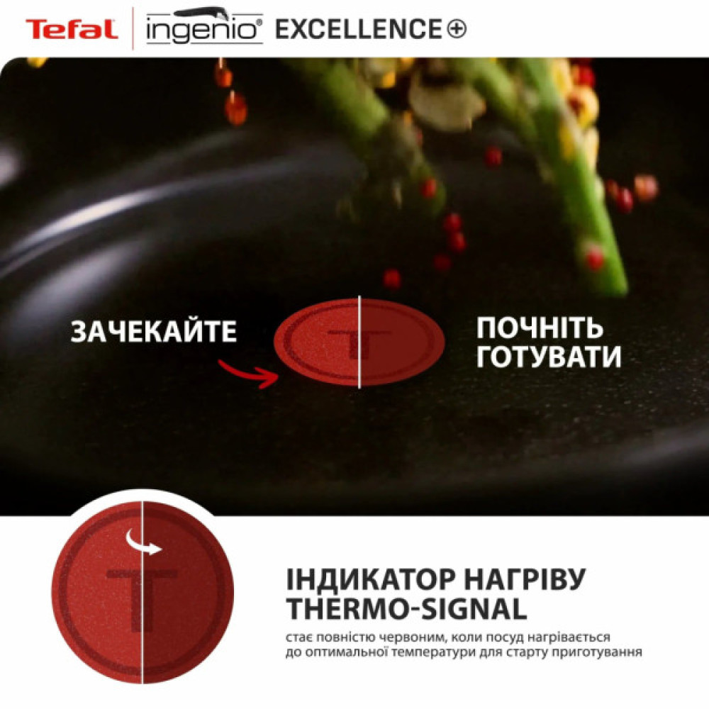 Набір посуду Tefal Ingenio Excellence+, 13 предметів, чорний (P0009753)