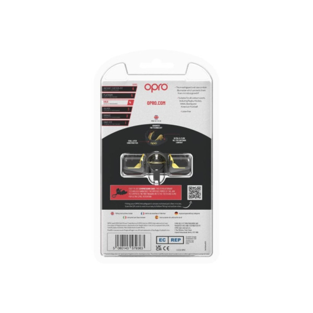 Капа Opro Gold Braces під брекети Blackl/Gold (102506001) (Gold_Braces_Bl/Gold)