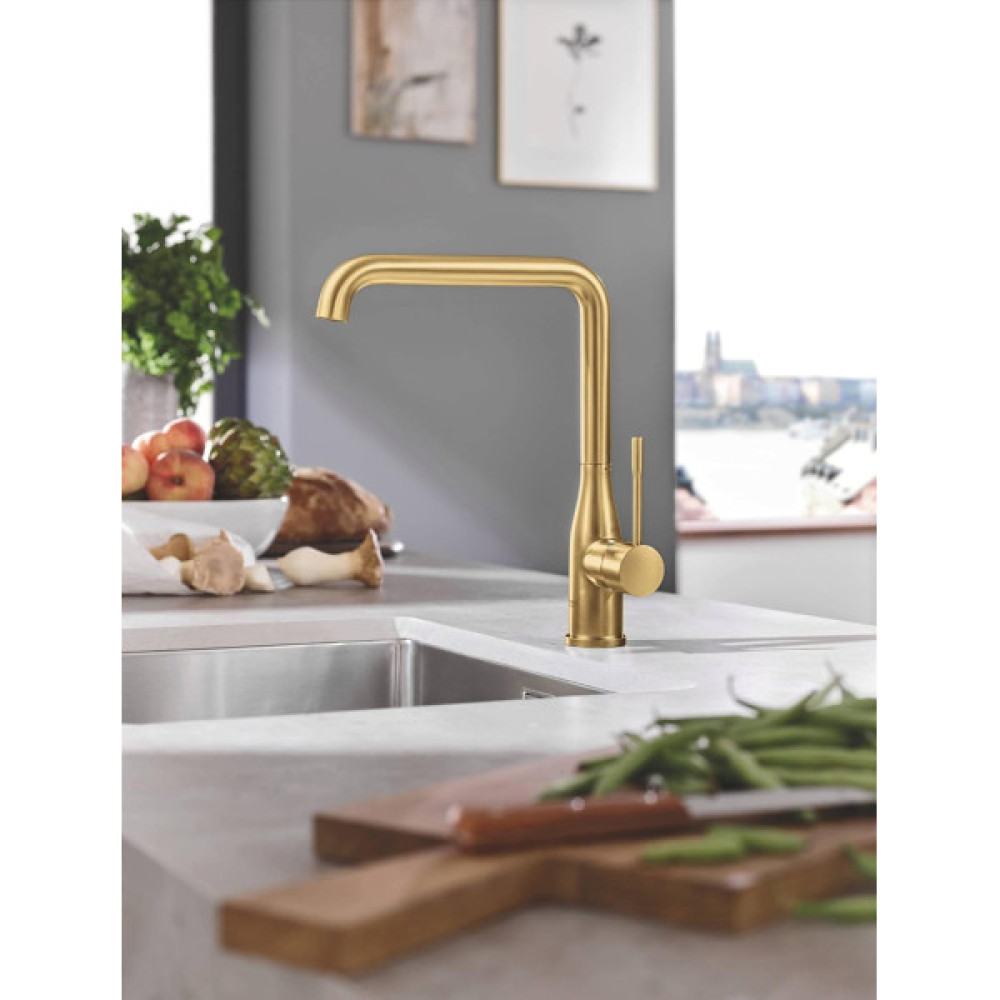 Змішувач для кухні Grohe Essence, довж.виливу - 220мм, поворотний, 1важіль, матовий прохолодний схід сонця