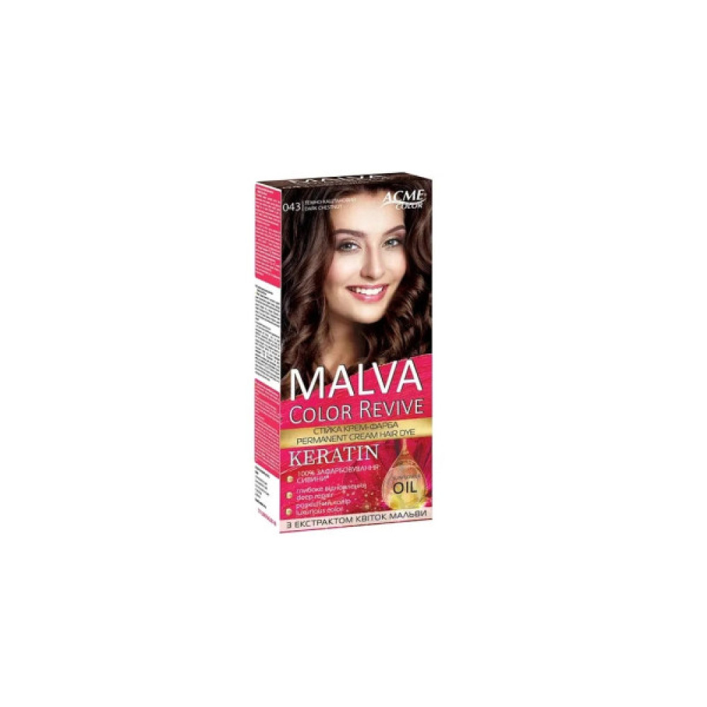 Фарба для волосся Acme Color Malva Color Revive Стійка 043 - Темно-каштановий (4823115502964)