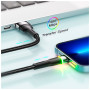 Дата кабель USB 2.0 AM to Lightning 2.0m 2.4A LED black Essager (EXCL-XCDA01) Дата кабель USB 2.0 AM to Lightning 2.0m 2.4A LED black Essager (EXCL-XCDA01)