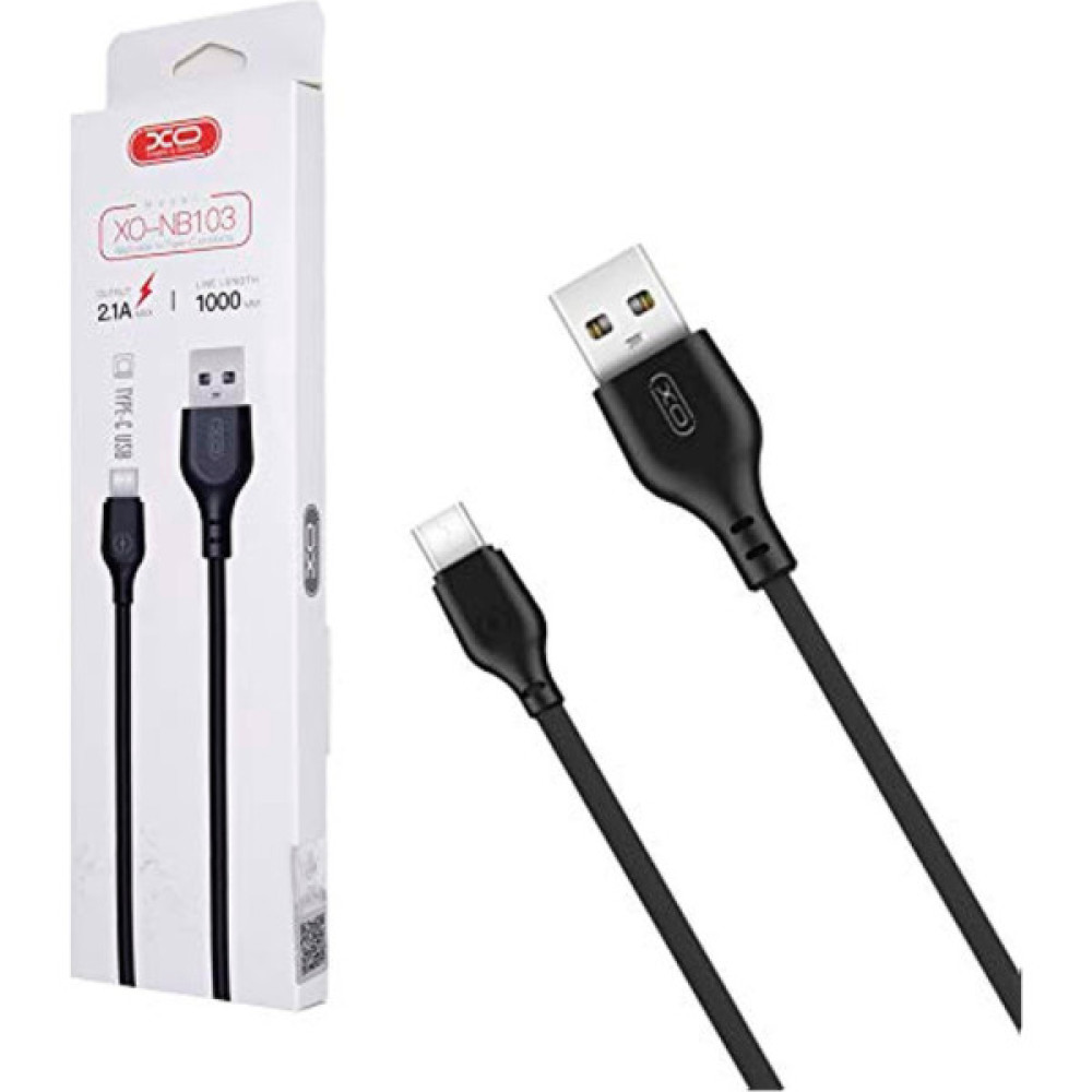 Дата кабель USB 2.0 AM to USB-C 1.0m 2.1A black XO (XO-NB-103-TC-1-BK) Дата кабель USB 2.0 AM to USB-C 1.0m 2.1A black XO (XO-NB-103-TC-1-BK)