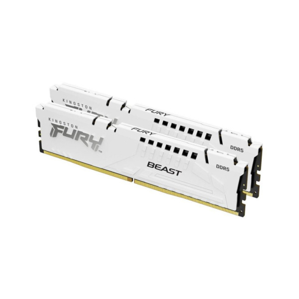 Модуль пам'яті для комп'ютера DDR5 32GB (2x16GB) 6000 MHz Beast White Kingston Fury (ex.HyperX) (KF560C36BWE2K2-32)