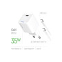 Зарядний пристрій ColorWay GaN Mini 35W PD Port PPS USB-C white cable Type-C (CW-CHS056PDC-WT)