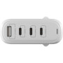 Зарядний пристрій Globex GaN 1xUSB + 3xUSB-C 120W FastPower white (GaN120WA3C)