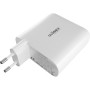 Зарядний пристрій Globex GaN 1xUSB + 3xUSB-C 120W FastPower white (GaN120WA3C)