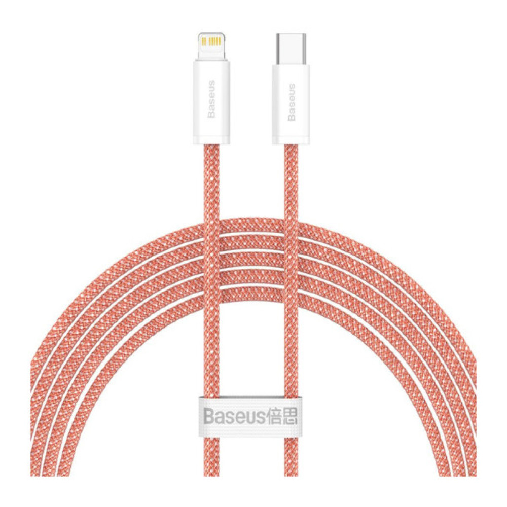 Дата кабель USB-C to Lightning 2.0m 20W orange Baseus (CALD000107)