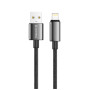 Дата кабель USB 2.0 AM to Lightning 2.0m 3A zinc alloy braided black ColorWay (CW-CBUL099-BK)