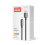 Дата кабель USB 2.0 AM to Lightning 2.0m 3A zinc alloy braided black ColorWay (CW-CBUL099-BK)