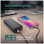 Дата кабель USB 2.0 AM to Lightning 2.0m 3A zinc alloy braided black ColorWay (CW-CBUL099-BK)