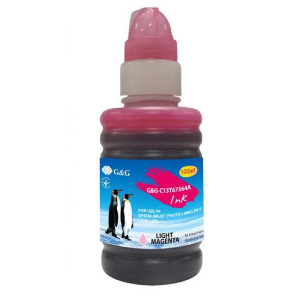 Чорнило G&G Epson L800 light magenta, контейнер 100мл (G&G-C13T67364A) Чорнило G&G Epson L800 light magenta, контейнер 100мл (G&G-C13T67364A)