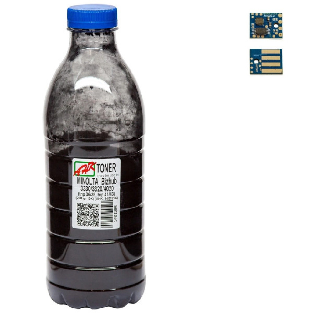 Тонер Konica Minolta Bizhub 3320, TNP41/TNP43 290г 10K chip Black АНК (1401298)