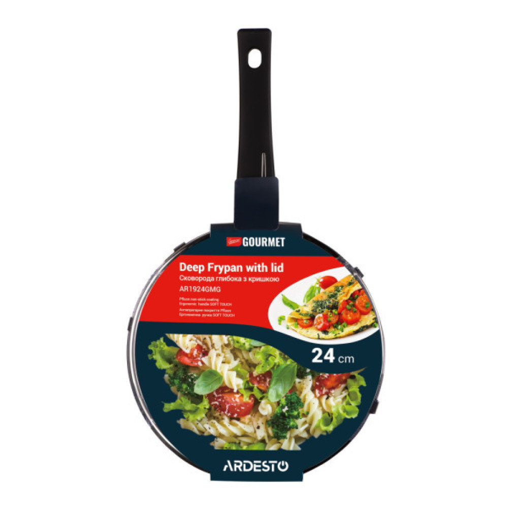 Сковорода ARDESTO Gemini Gourmet Andria, 24см, алюміній, чорний (AR1924GMG)