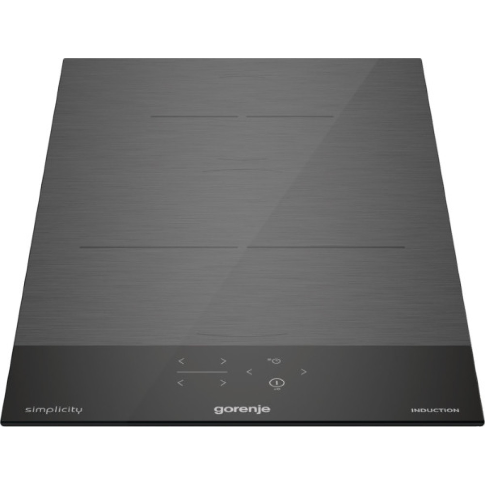 Варильна поверхня Gorenje індукційна, 30см, Доміно, PowerBoost, поєднання конфорок, чорний