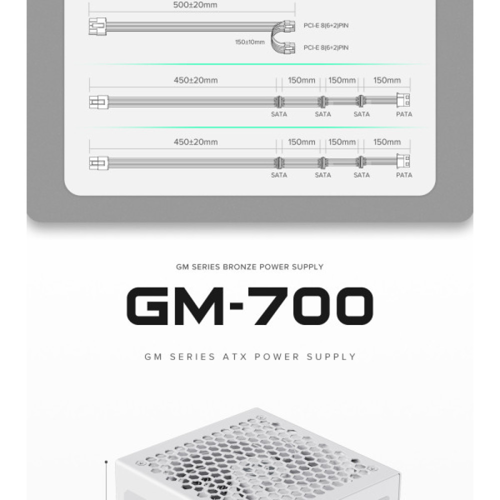 GAMEMAX GM-700 Modular white