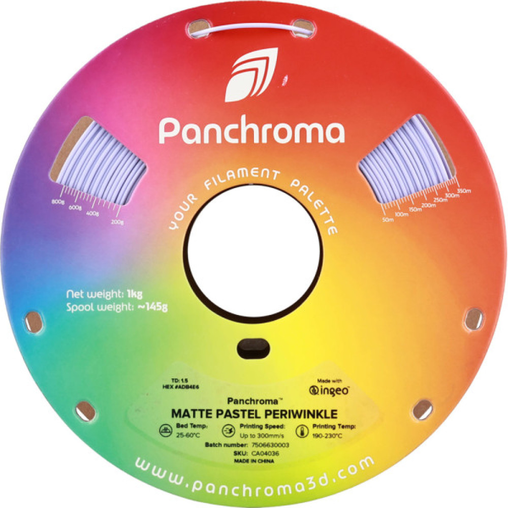 Пластик для 3D-принтера Polymaker PLA PANCHROMA MATTE 1,75mm 1kg PASTEL PEZRIWINKLE (CA04036)