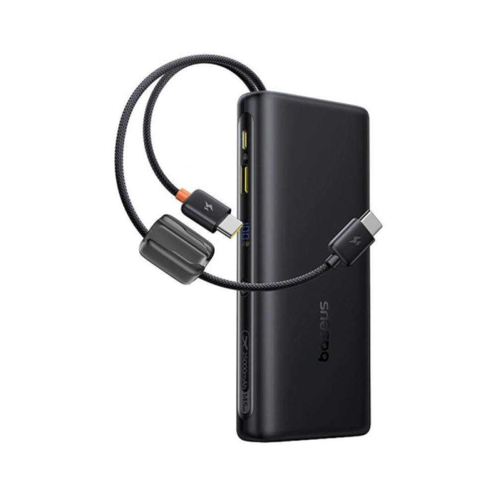 Батарея універсальна Baseus 25000mAh EnerFill FC41 145W Digital Display Built-in Dual USB-C Cable (E0028H03)