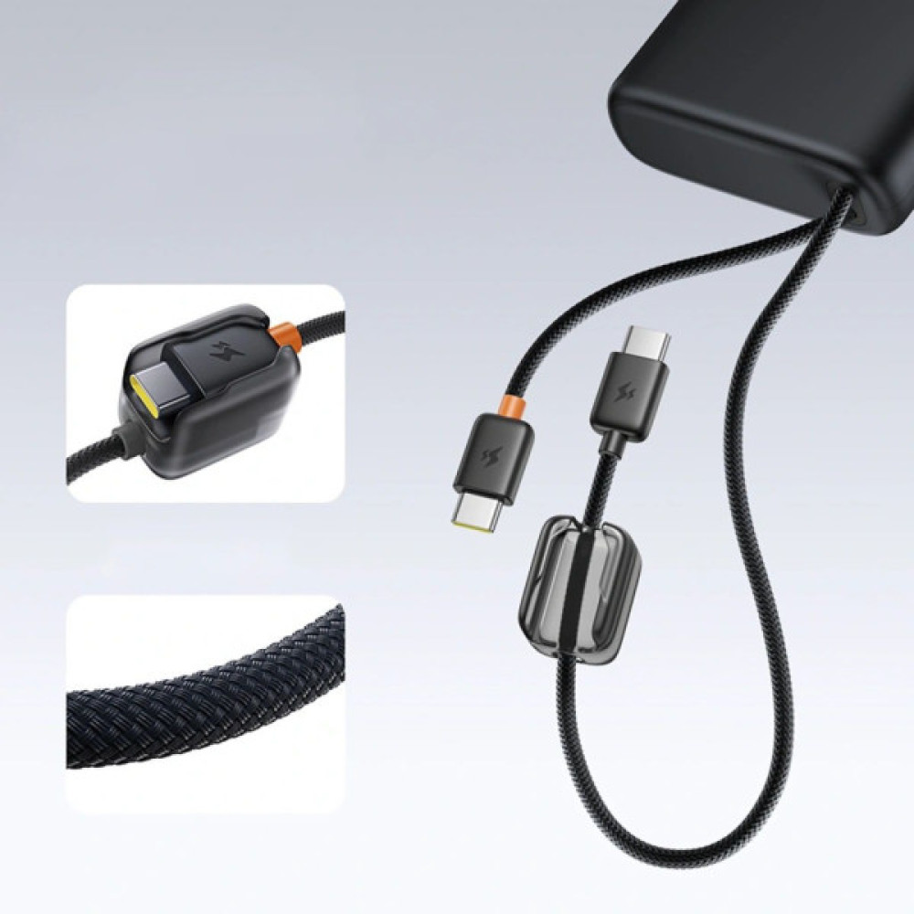 Батарея універсальна Baseus 25000mAh EnerFill FC41 145W Digital Display Built-in Dual USB-C Cable (E0028H03)