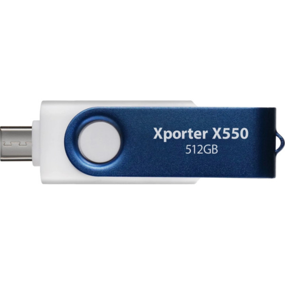 USB флеш накопичувач Patriot 512GB Xporter X550 White-Blue USB 3.2/Type-C (PS512GX550AAD)