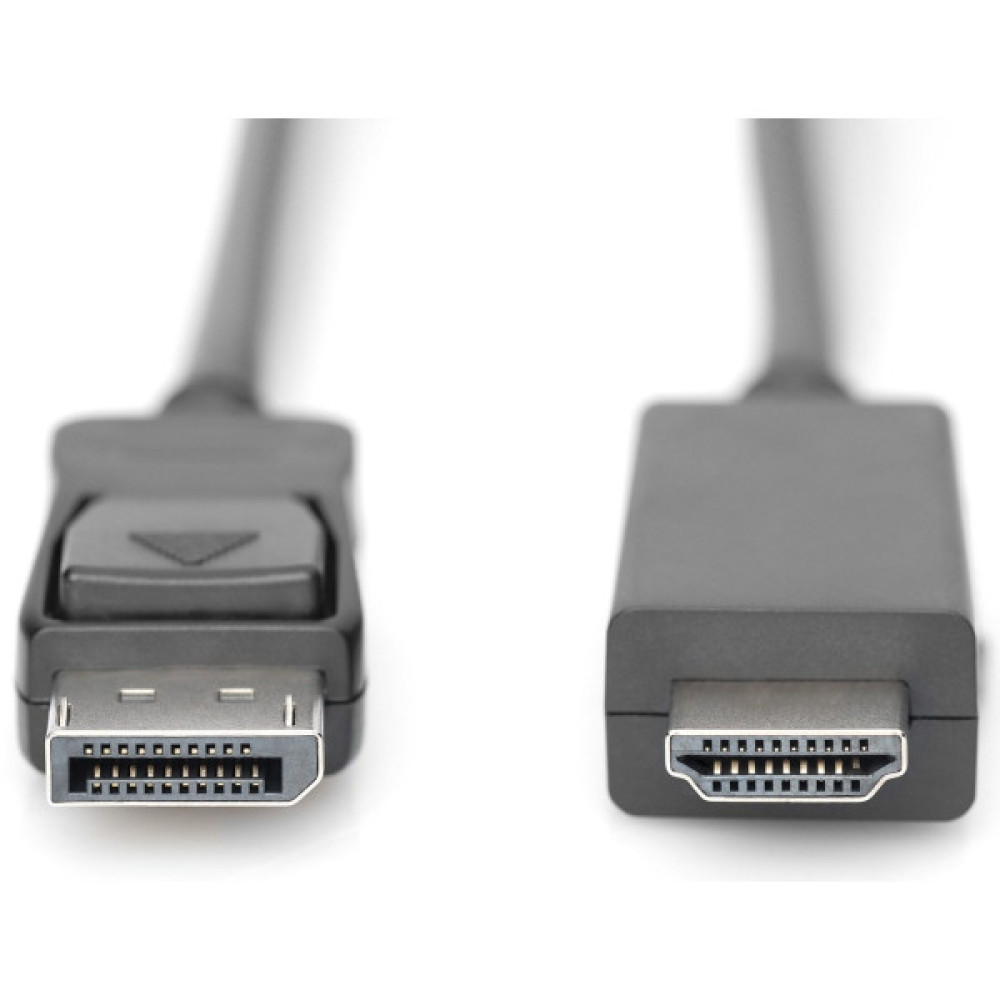 Кабель DIGITUS DisplayPort > HDMI (M/M), 2м, чорний