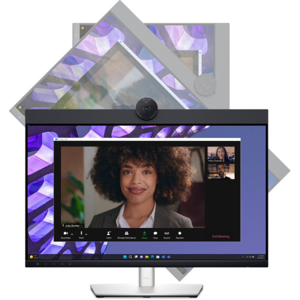 Монітор DELL 23.8" P2424HEB HDMI, DP, USB-C, RJ-45, MM, IPS, sRGB 99%, Pivot, Cam