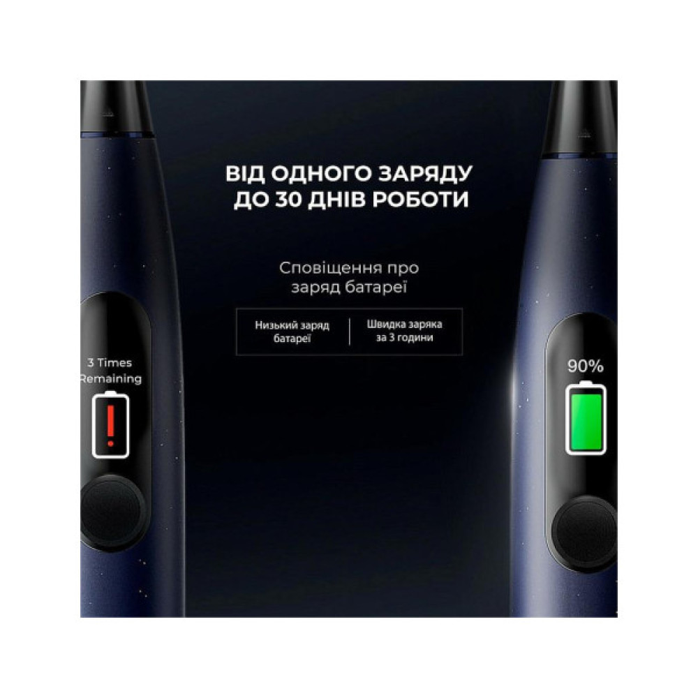 Електрична зубна щітка Oclean X Plus Pro Digital Blue (6970810556186)