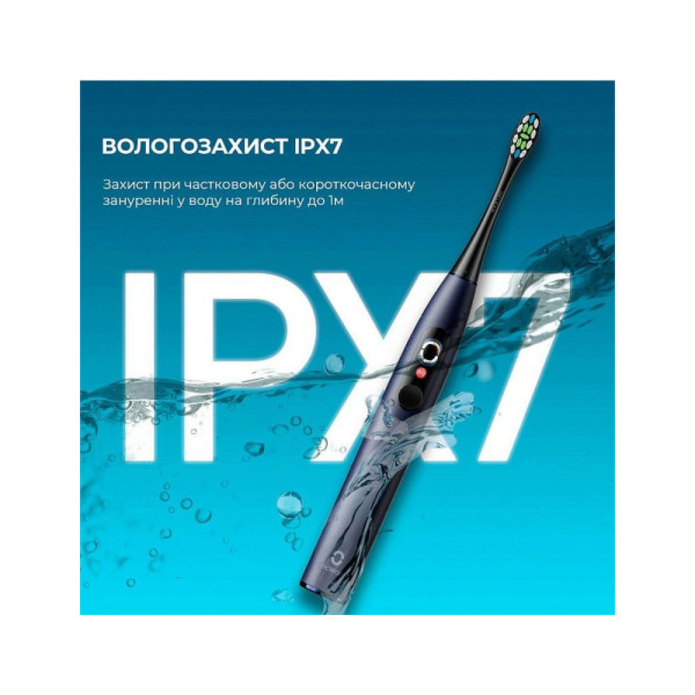 Електрична зубна щітка Oclean X Plus Pro Digital Blue (6970810556186)