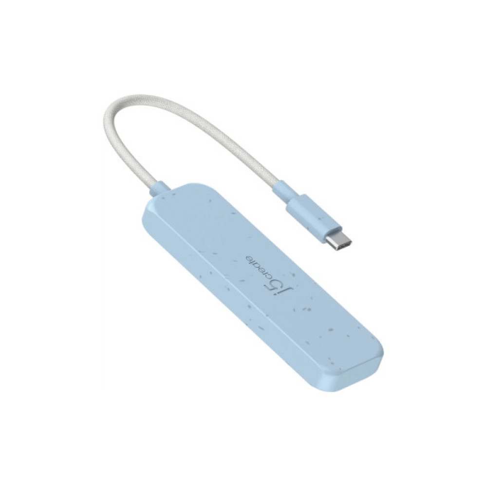 Концентратор J5create USB-C to 2xUSB-A + 2xUSB-C 3.2 10Gbps cyan (JCH342EC-N)