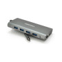 Концентратор VEGGIEG USB-C 7-in-1 USB-C + 3xUSB 3.0 + HDMI + 3.5mm + SD/TF + RJ45 0.1m silver (TC11-S)