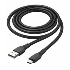 Дата кабель USB 2.0 AM to USB-C 2.0m 3A textured PVC black ColorWay (CW-CBUC095-BK)