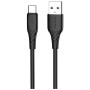 Дата кабель USB 2.0 AM to USB-C 2.0m 3A textured PVC black ColorWay (CW-CBUC095-BK)