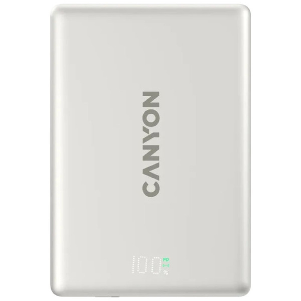 Батарея універсальна Canyon 5000mAh OnPower 500 PD20W Magnetic wireless MagSafe Grey (CNS-CPB500G)