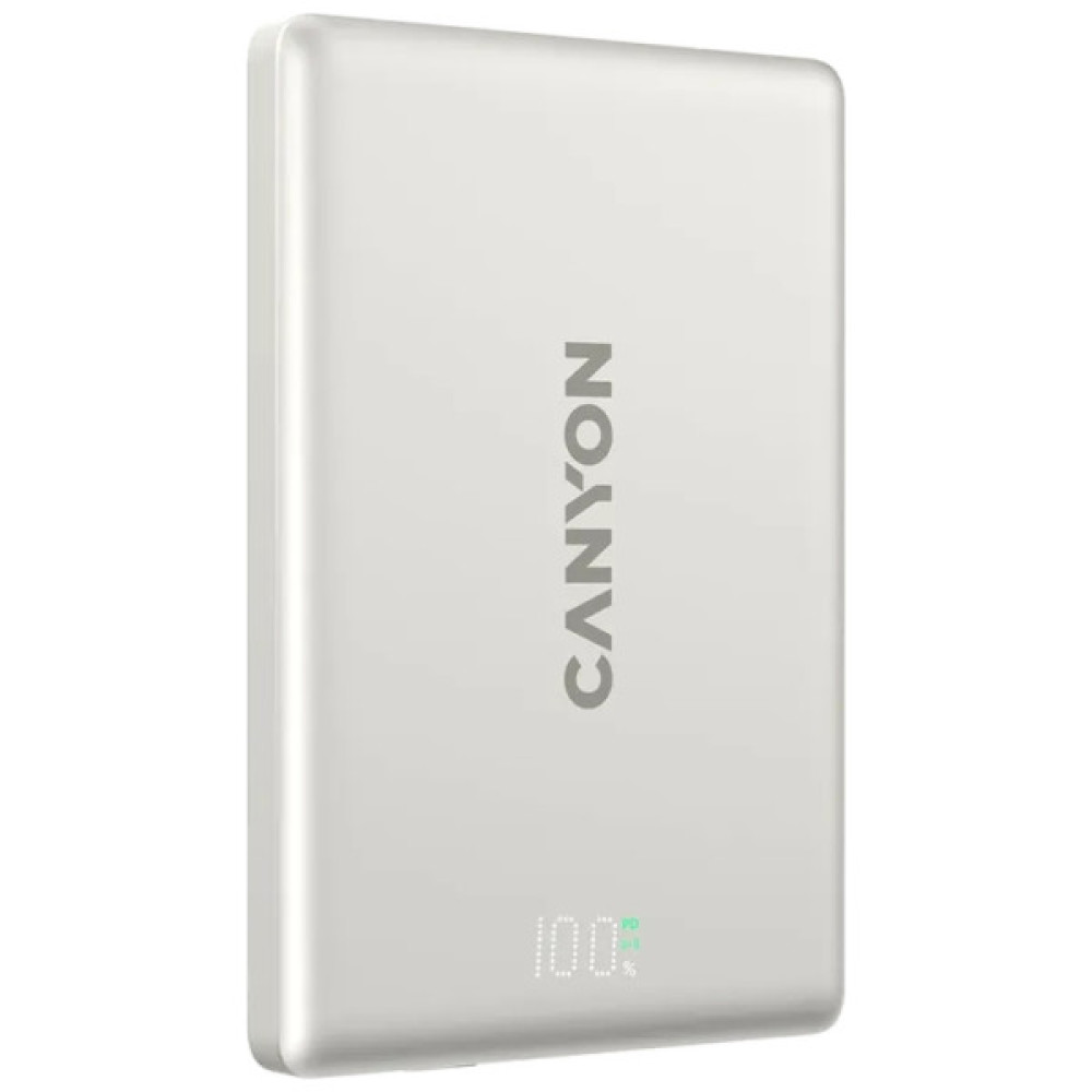 Батарея універсальна Canyon 5000mAh OnPower 500 PD20W Magnetic wireless MagSafe Grey (CNS-CPB500G)