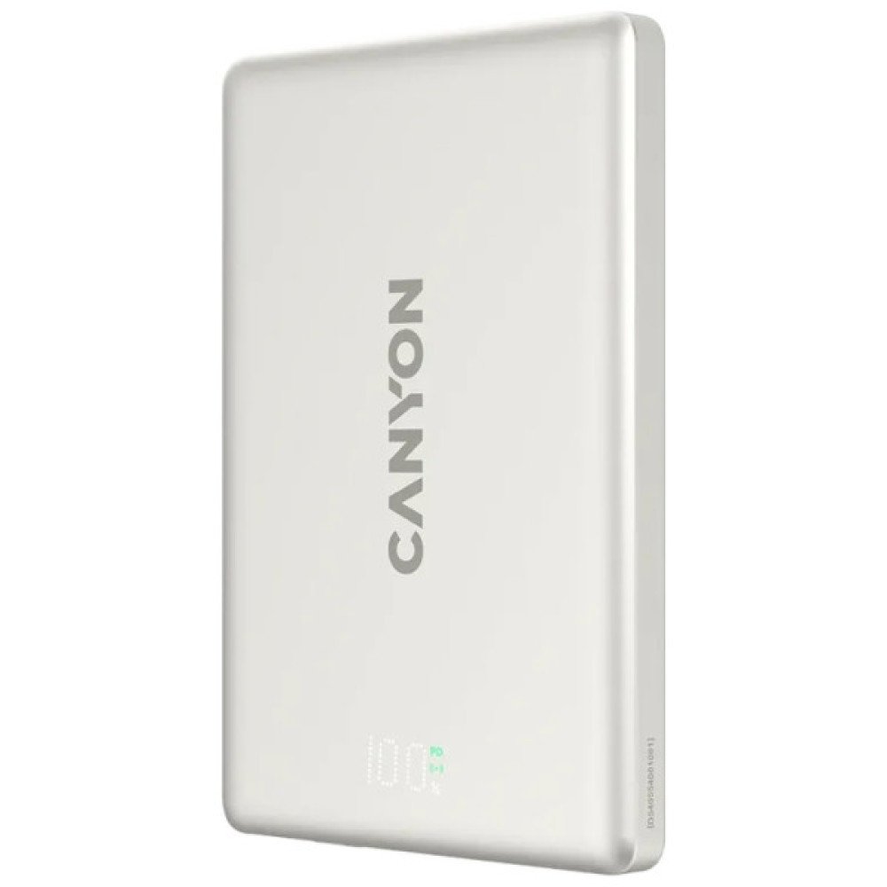 Батарея універсальна Canyon 5000mAh OnPower 500 PD20W Magnetic wireless MagSafe Grey (CNS-CPB500G)
