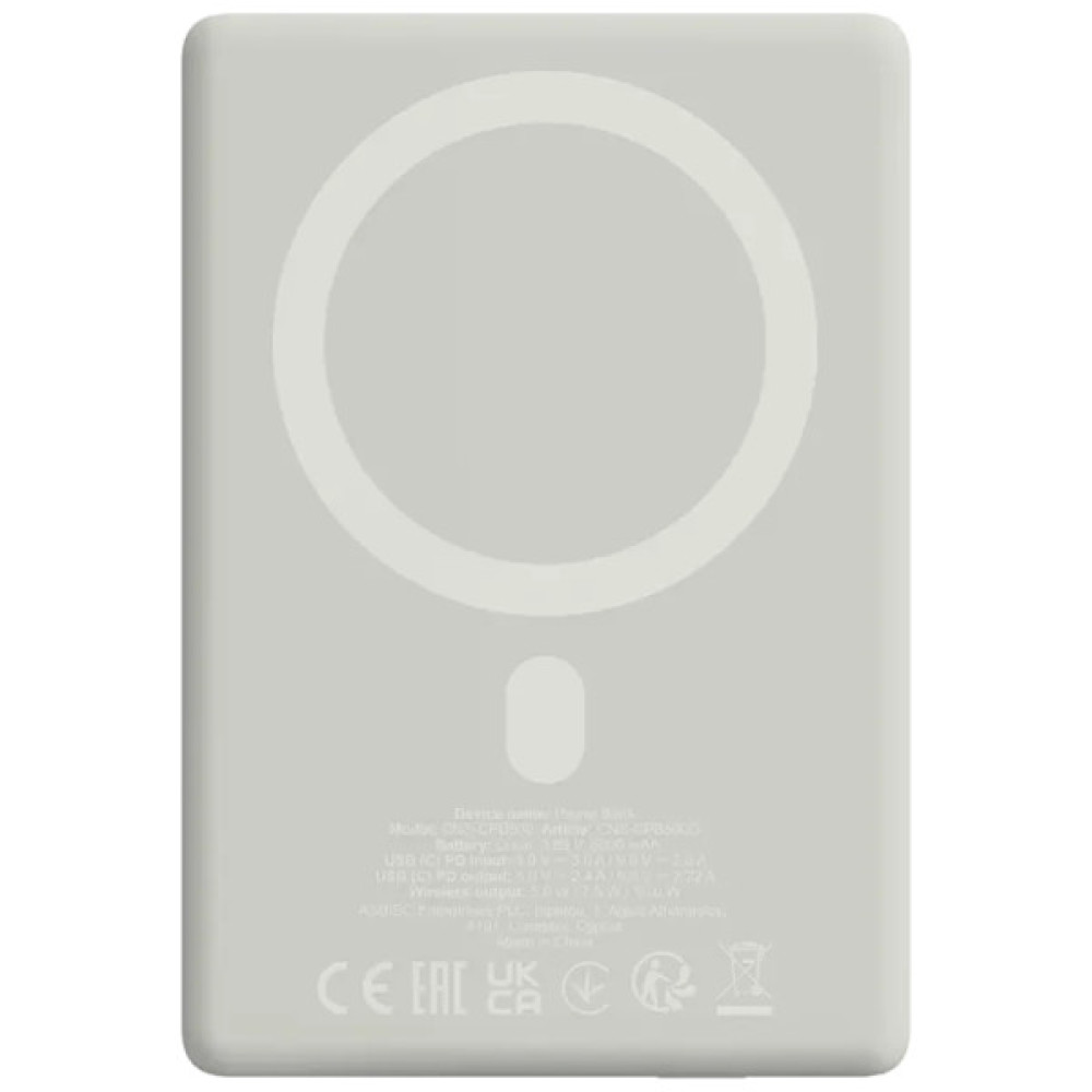 Батарея універсальна Canyon 5000mAh OnPower 500 PD20W Magnetic wireless MagSafe Grey (CNS-CPB500G)
