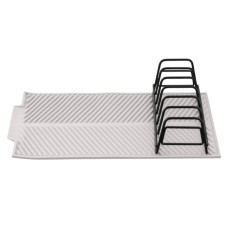 Сушарка для посуду Ardesto Minimalism 39х25х8см, силікон, метал, сірий (ARHK4102DR)